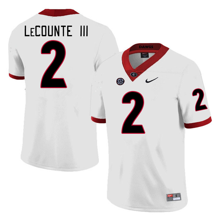 #2 Richard LeCounte III Georgia Bulldogs Jerseys Football Stitched-Retro White
